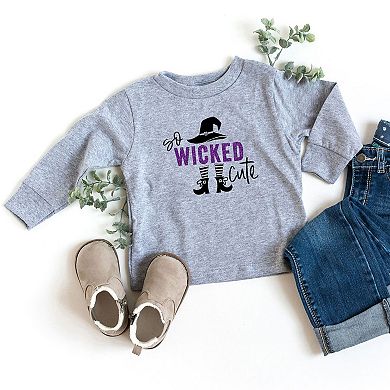 So Wicked Cute Glitter Youth Long Sleeve Graphic Tee