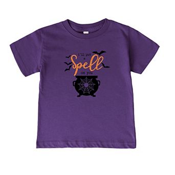 I'll Put A Spell On You Glitter Toddler Short Sleeve Graphic Tee