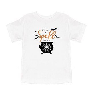 I'll Put A Spell On You Glitter Toddler Short Sleeve Graphic Tee