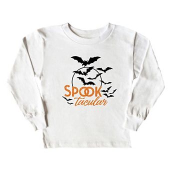 Spooktacular Glitter Toddler Long Sleeve Graphic Tee