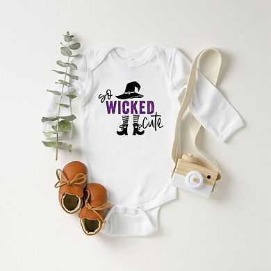So Wicked Cute Glitter Baby Long Sleeve Bodysuit