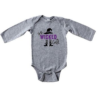 So Wicked Cute Glitter Baby Long Sleeve Bodysuit