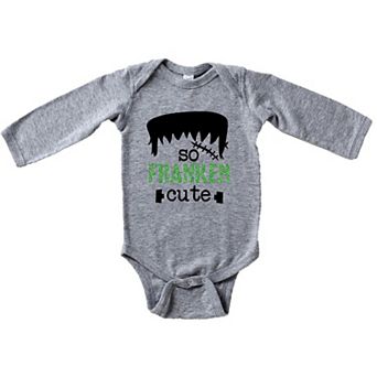 So Franken Cute Glitter Baby Long Sleeve Bodysuit
