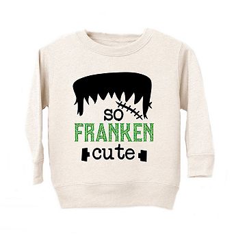 So Franken Cute Glitter Toddler Graphic Sweatshirt