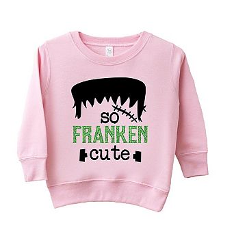 So Franken Cute Glitter Toddler Graphic Sweatshirt