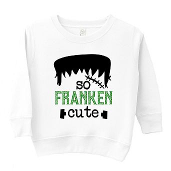 So Franken Cute Glitter Toddler Graphic Sweatshirt