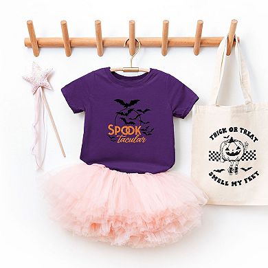 Spooktacular Glitter Youth Short Sleeve Graphic Tee