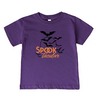 Spooktacular Glitter Youth Short Sleeve Graphic Tee