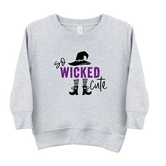 So Wicked Cute Glitter Toddler Graphic Sweatshirt