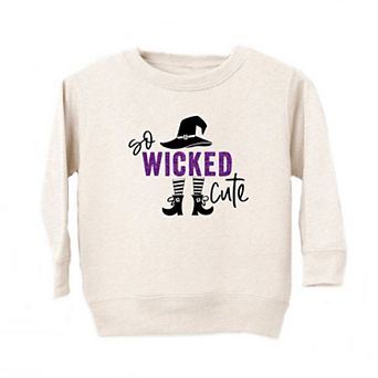 So Wicked Cute Glitter Toddler Graphic Sweatshirt