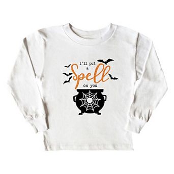 I'll Put A Spell On You Glitter Youth Long Sleeve Graphic Tee