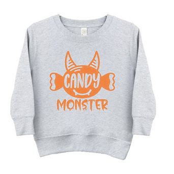 Candy Monster Horns Glitter Toddler Graphic Sweatshirt