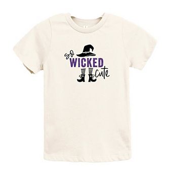 So Wicked Cute Glitter Toddler Short Sleeve Graphic Tee
