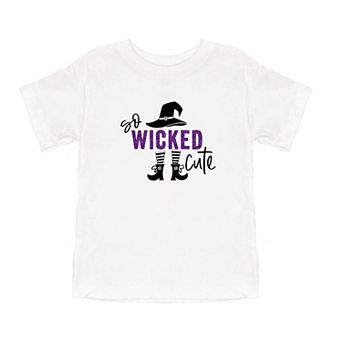So Wicked Cute Glitter Toddler Short Sleeve Graphic Tee