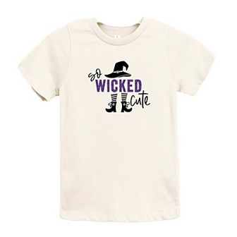 So Wicked Cute Glitter Youth Short Sleeve Graphic Tee