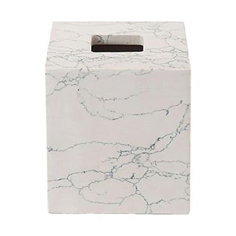 Luxury Tissue Holder - Engineered Stone, Spa Vibes, Elegant Blue Veining