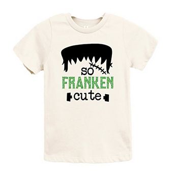 So Franken Cute Glitter Toddler Short Sleeve Graphic Tee