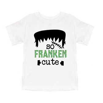 So Franken Cute Glitter Toddler Short Sleeve Graphic Tee