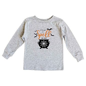I'll Put A Spell On You Glitter Toddler Long Sleeve Graphic Tee