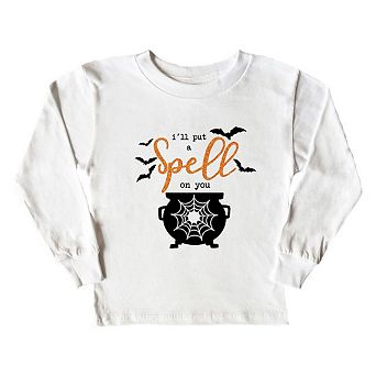 I'll Put A Spell On You Glitter Toddler Long Sleeve Graphic Tee