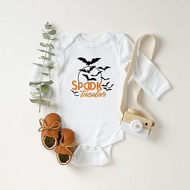 Spooktacular Glitter Baby Long Sleeve Bodysuit
