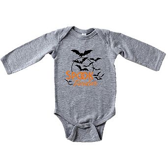 Spooktacular Glitter Baby Long Sleeve Bodysuit