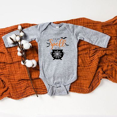 I'll Put A Spell On You Glitter Baby Long Sleeve Bodysuit