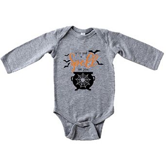I'll Put A Spell On You Glitter Baby Long Sleeve Bodysuit