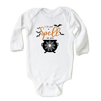 I'll Put A Spell On You Glitter Baby Long Sleeve Bodysuit