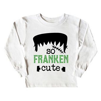 So Franken Cute Glitter Youth Long Sleeve Graphic Tee