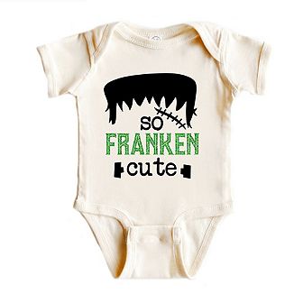 So Franken Cute Glitter Baby Bodysuit