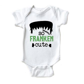 So Franken Cute Glitter Baby Bodysuit