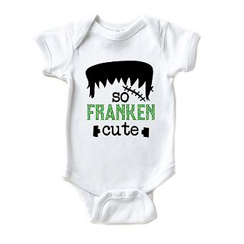 So Franken Cute Glitter Baby Bodysuit