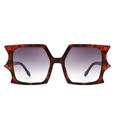 Flat Top Irregular Bat Wing Square Sunglasses