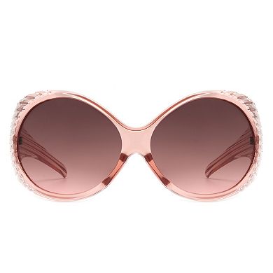 Oversized Round Wrap-around Fashion Women's Sunglasses