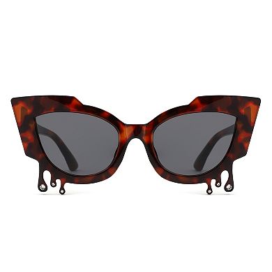 Irregular Cat Eye Rhinestone Drip Women's Fashion Sunglasses