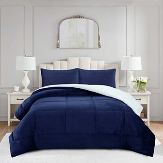 MarCielo 3 pc Soft Micromink Fluffy Ultra Cozy Sherpa Comforter Set