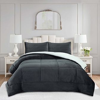 MarCielo 3 pc Soft Micromink Fluffy Ultra Cozy Sherpa Comforter Set