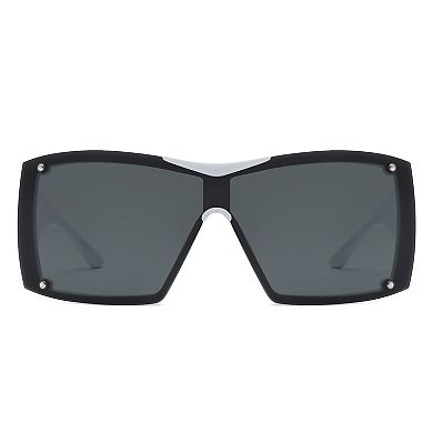 Oversized Thick Frame Wrap-around Women's Square Sunglasses