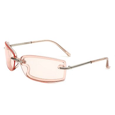 Rectangle Sleek Tinted Sports Color Pop Sunglasses