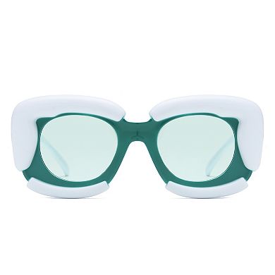 Square Geometric Irregular Chunky Fashion Futuristic Sunglasses