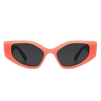 Women's Retro Geometric Rectangle Cat Eye Sunglasses