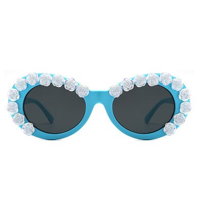 Oval Flower Round Fashion Women's Sunglasses