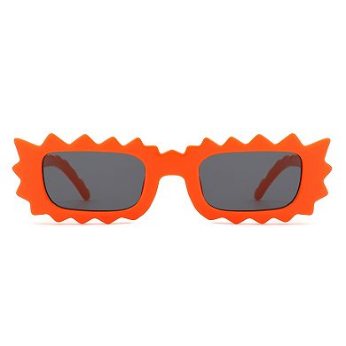 Rectangle Modern Spike Irregular Wavy Square Sunglass
