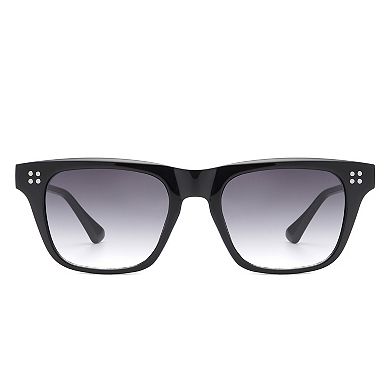 Classic Square Tinted Flat Top Horn-rimmed Sunglasses