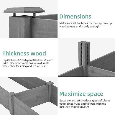 Over Ground Raised Garden Bed Planter Box Spacious And Durable Raised Bed For Easy Gardening