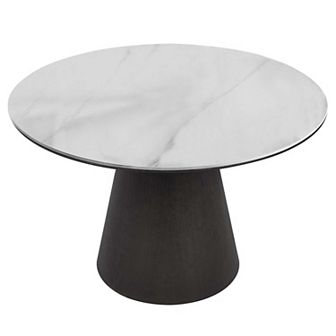 Round 47" Dining Table with Sintered Stone Top Riven Collection