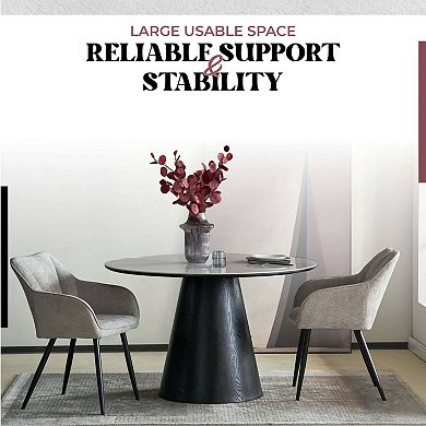 Round 47" Dining Table with Sintered Stone Top Riven Collection