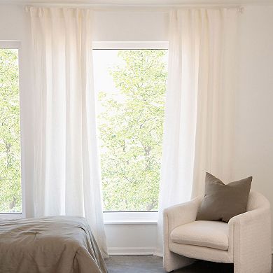 100% French Linen Window Curtain Set