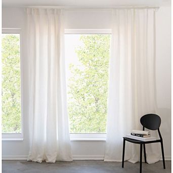 100% French Linen Window Curtain Set